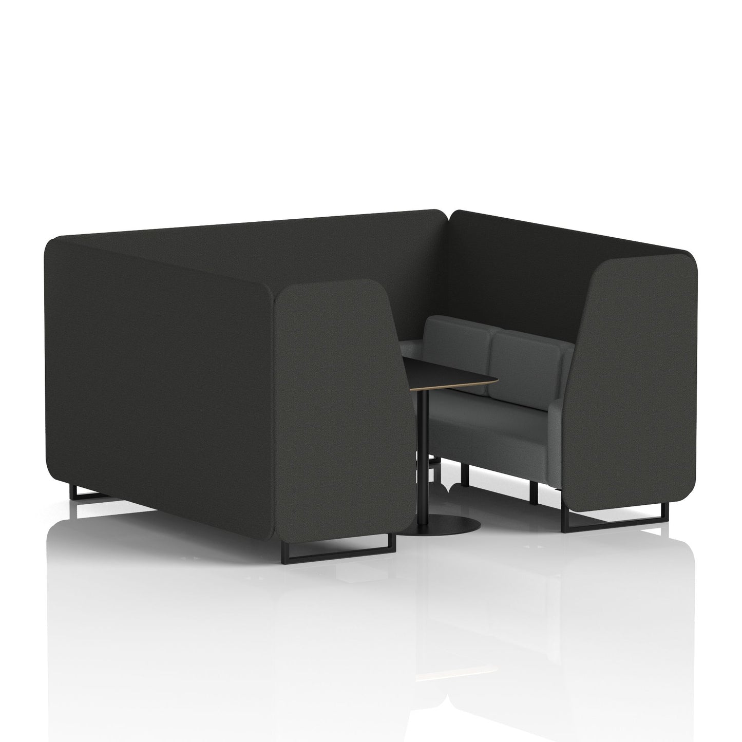 Brixworth Booth With Black Table In Two Tone (Part 1)