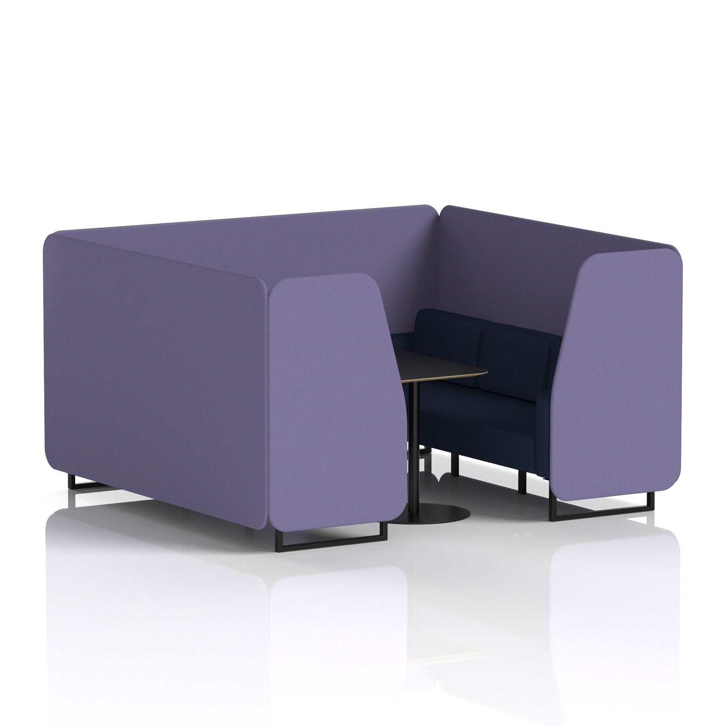 Brixworth Booth With Black Table In Two Tone (Part 1)