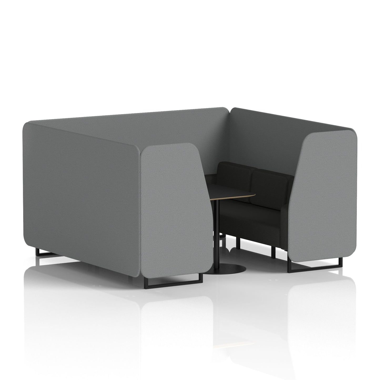 Brixworth Booth With Black Table In Two Tone (Part 1)