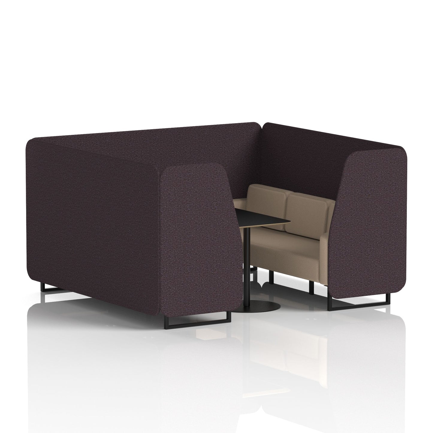 Brixworth Booth With Black Table In Two Tone (Part 1)