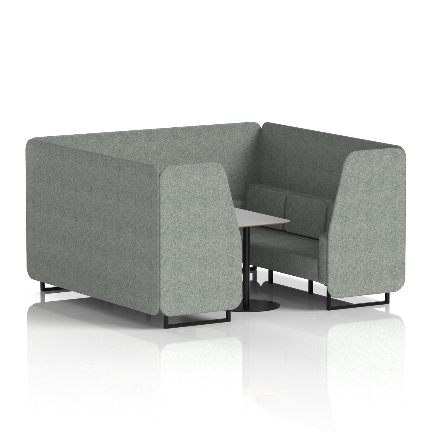 Brixworth Booth With Grey Table In Single Tone (Part 1)
