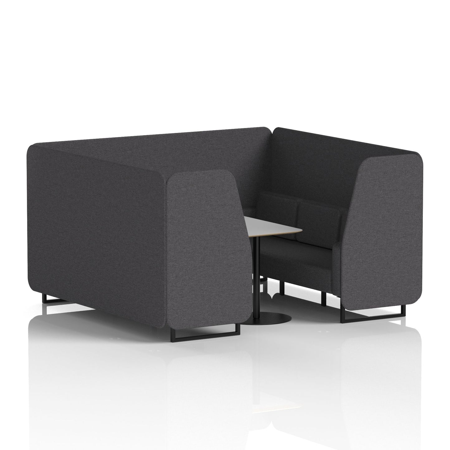 Brixworth Booth With Grey Table In Single Tone (Part 1)