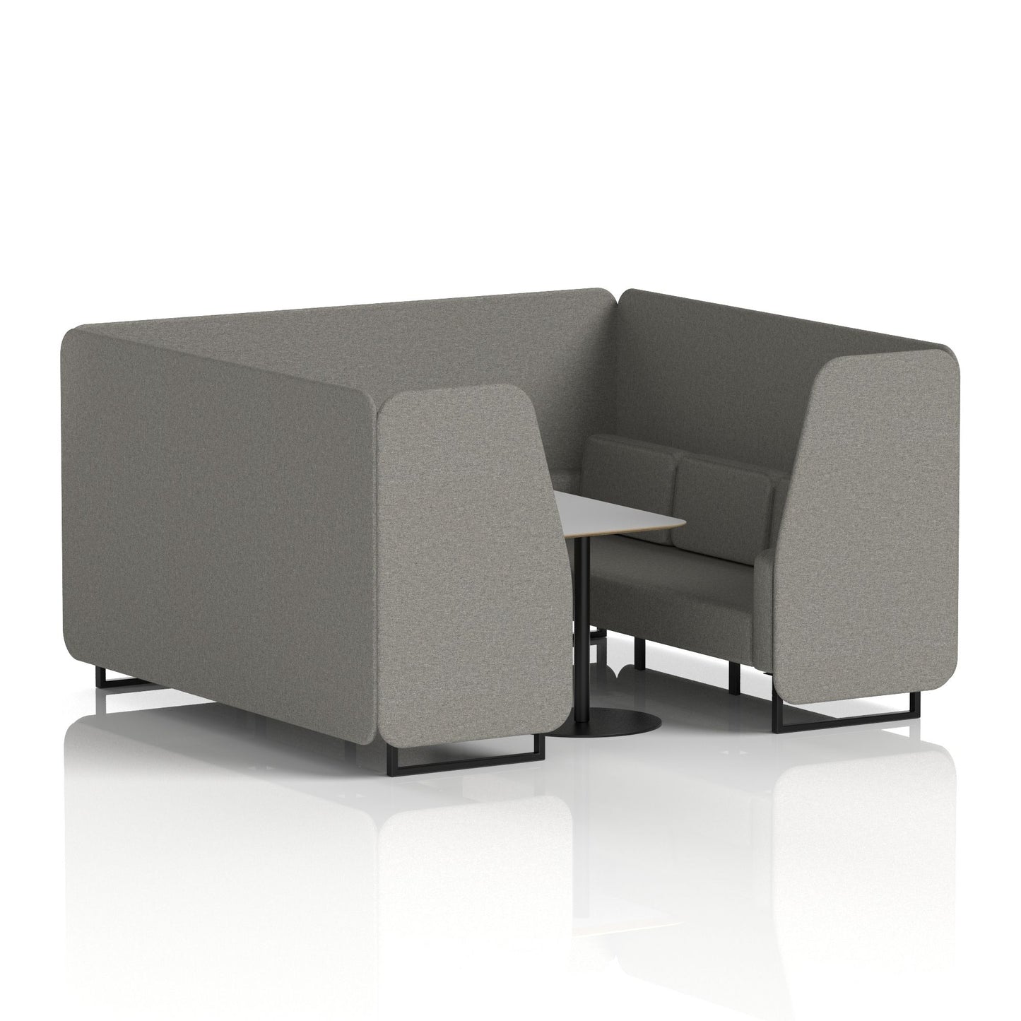 Brixworth Booth With Grey Table In Single Tone (Part 1)