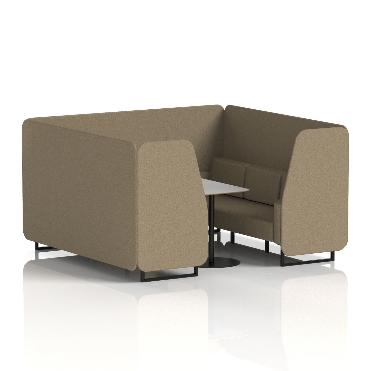 Brixworth Booth With Grey Table In Single Tone (Part 1)