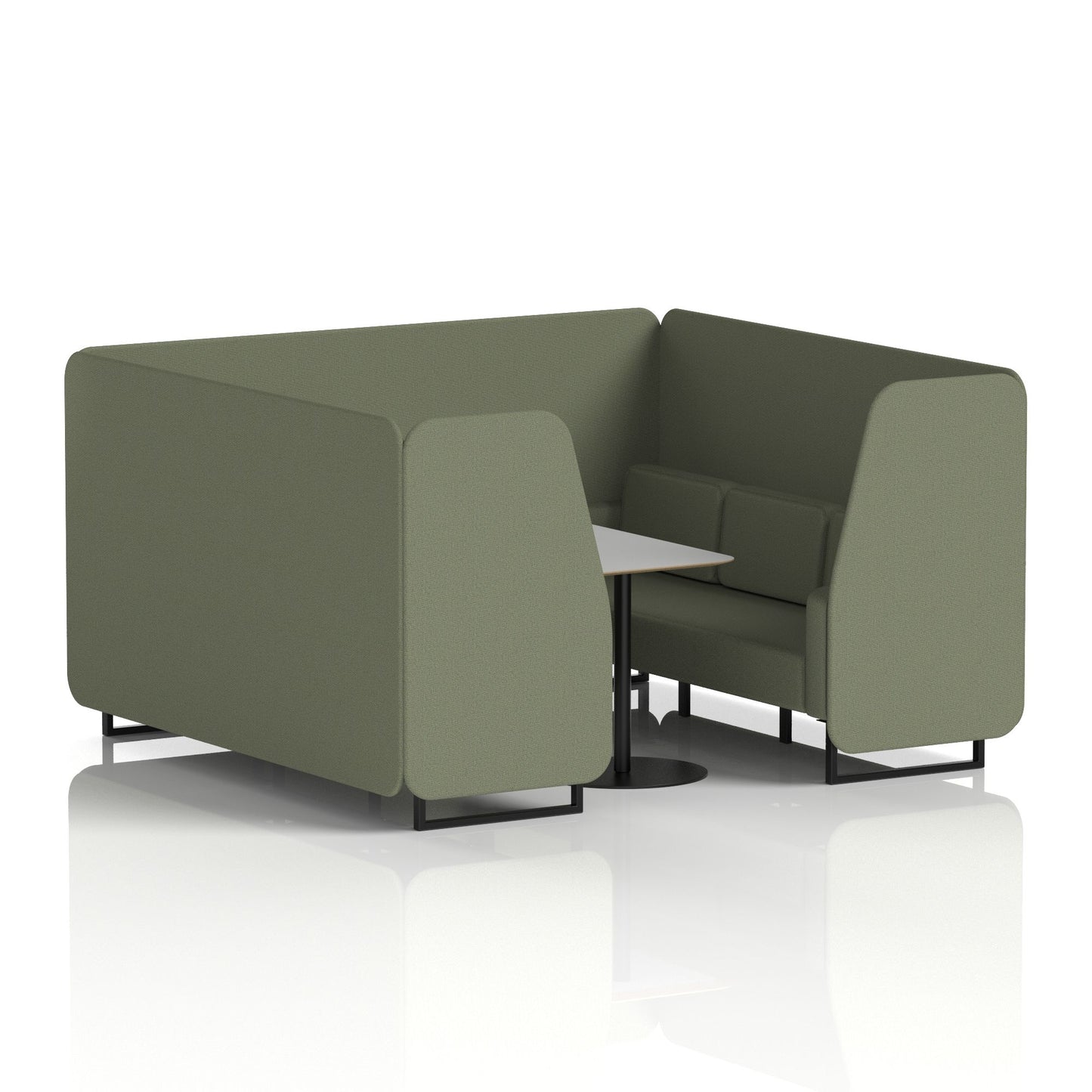 Brixworth Booth With Grey Table In Single Tone (Part 1)
