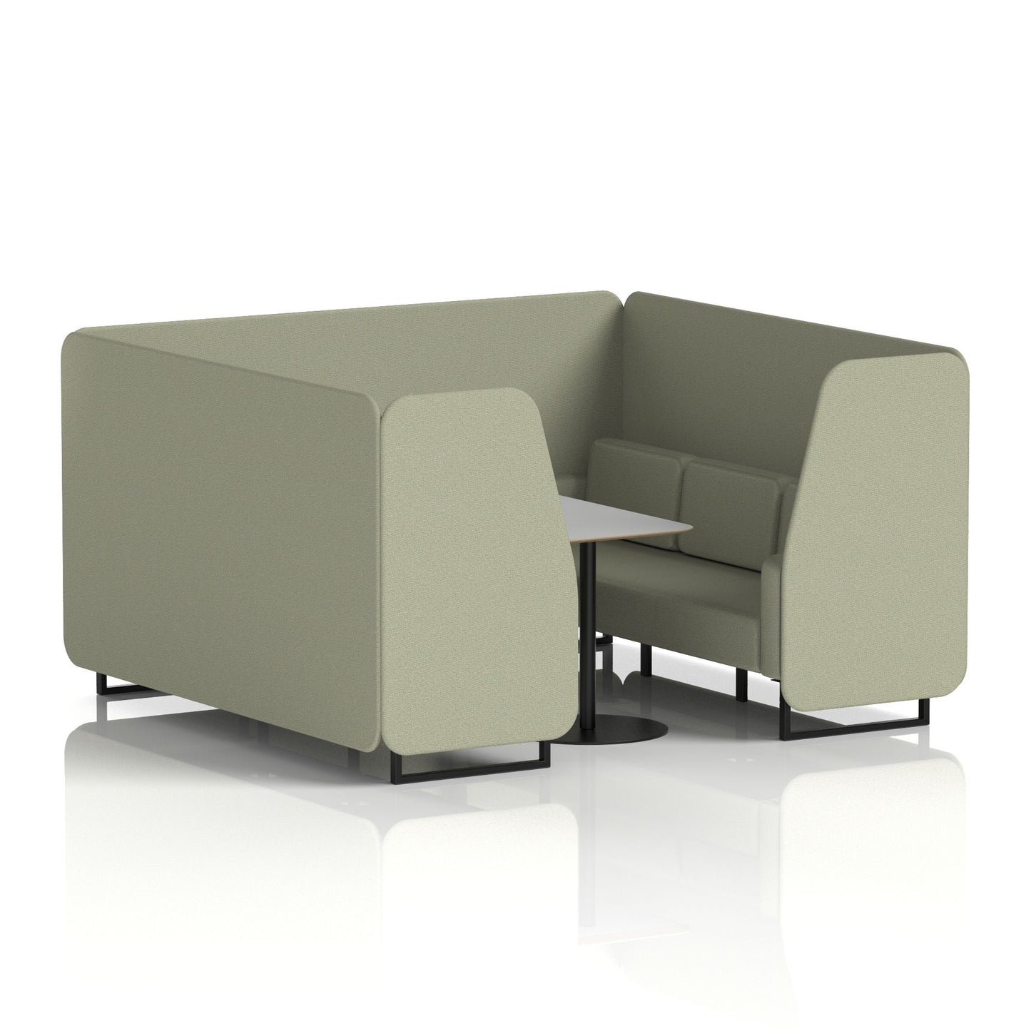 Brixworth Booth With Grey Table In Single Tone (Part 1)