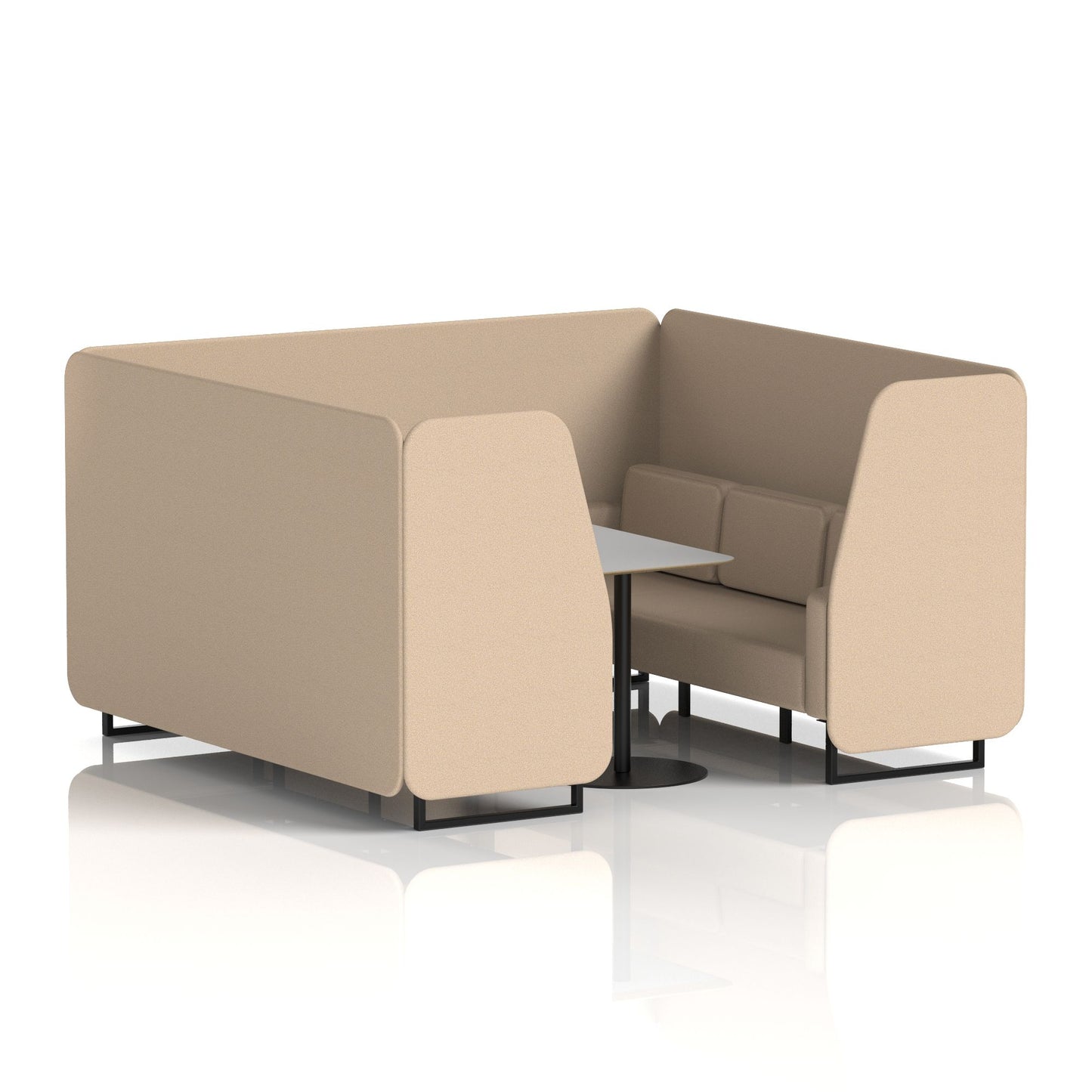 Brixworth Booth With Grey Table In Single Tone (Part 1)
