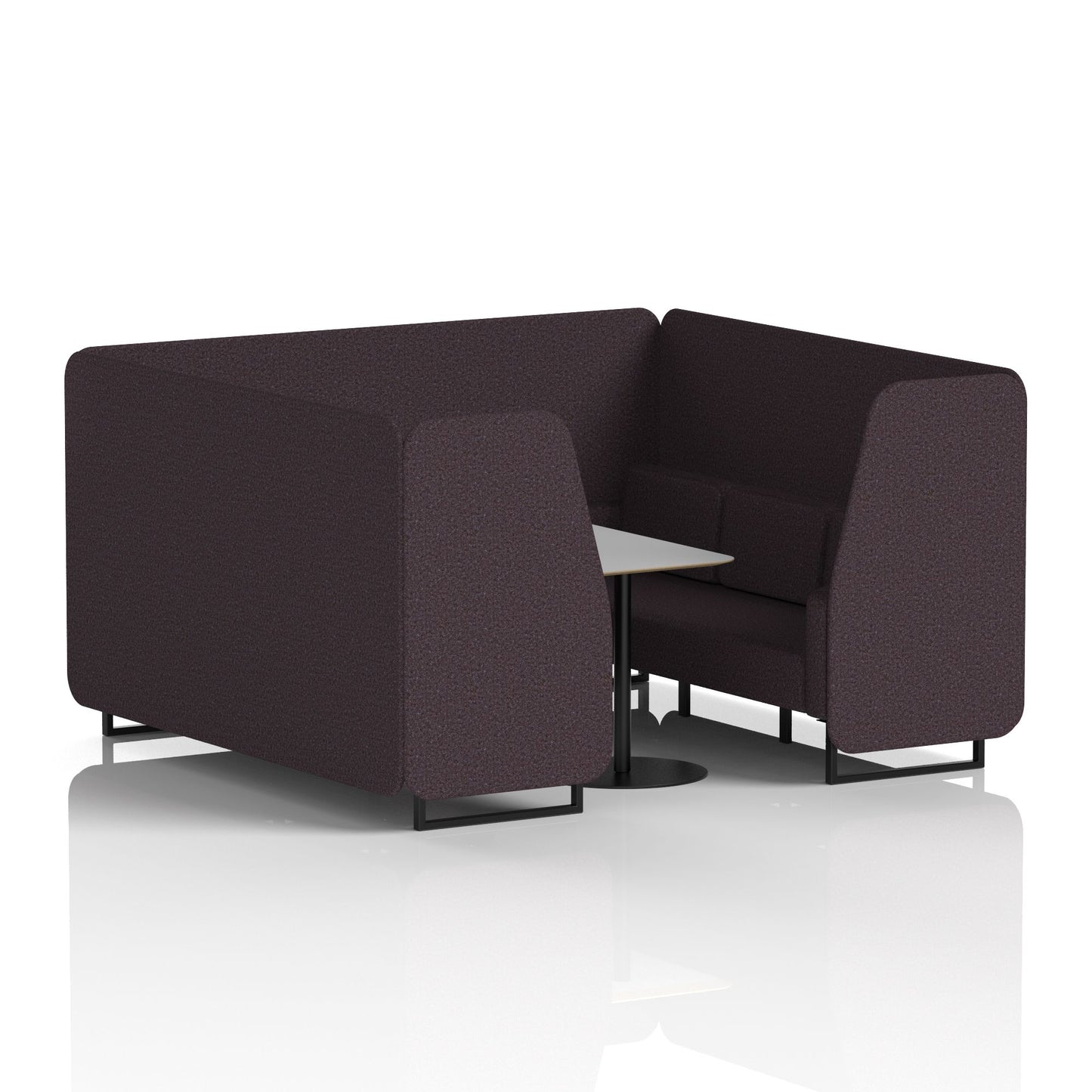 Brixworth Booth With Grey Table In Single Tone (Part 1)