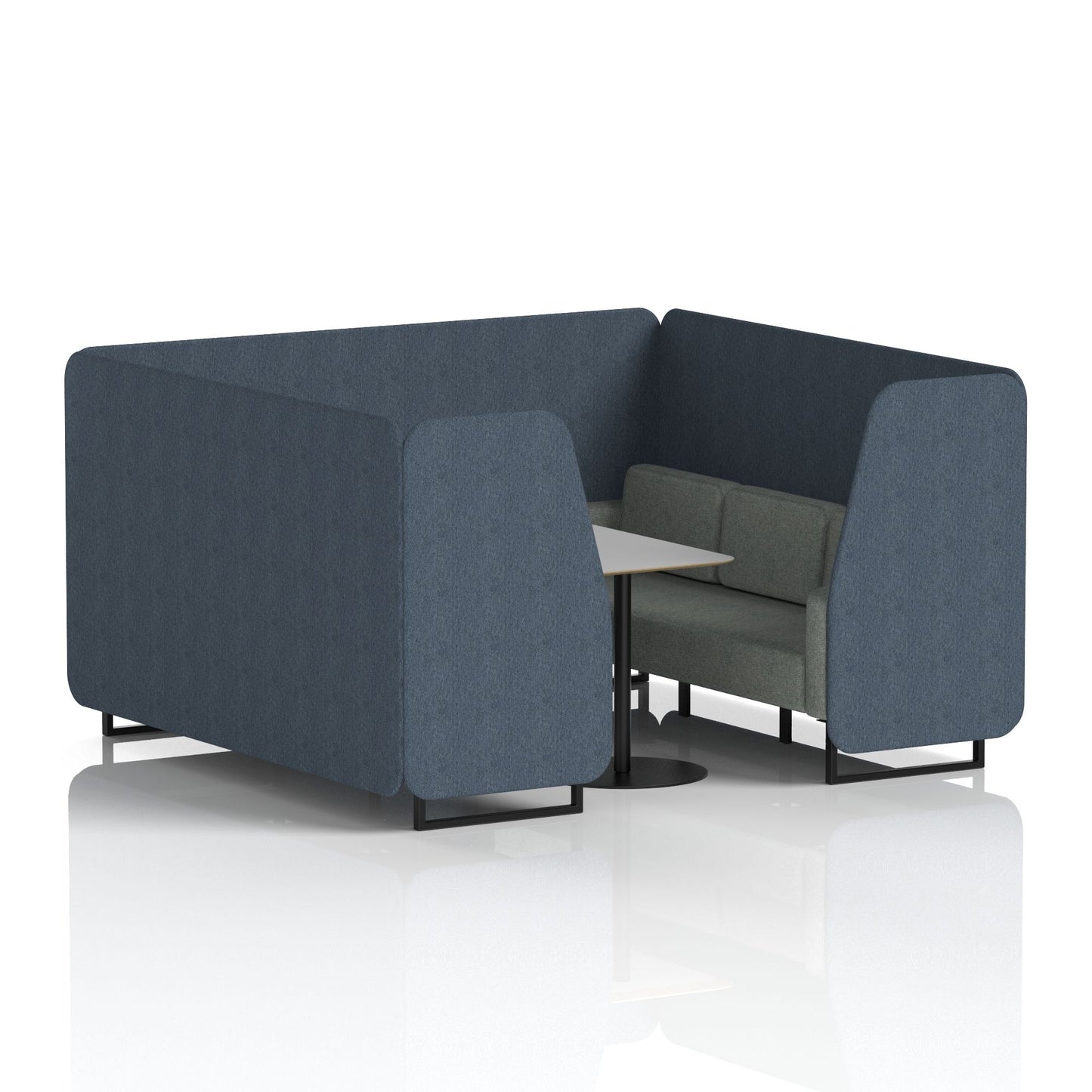 Brixworth Booth With Grey Table In Two Tone (Part 1)