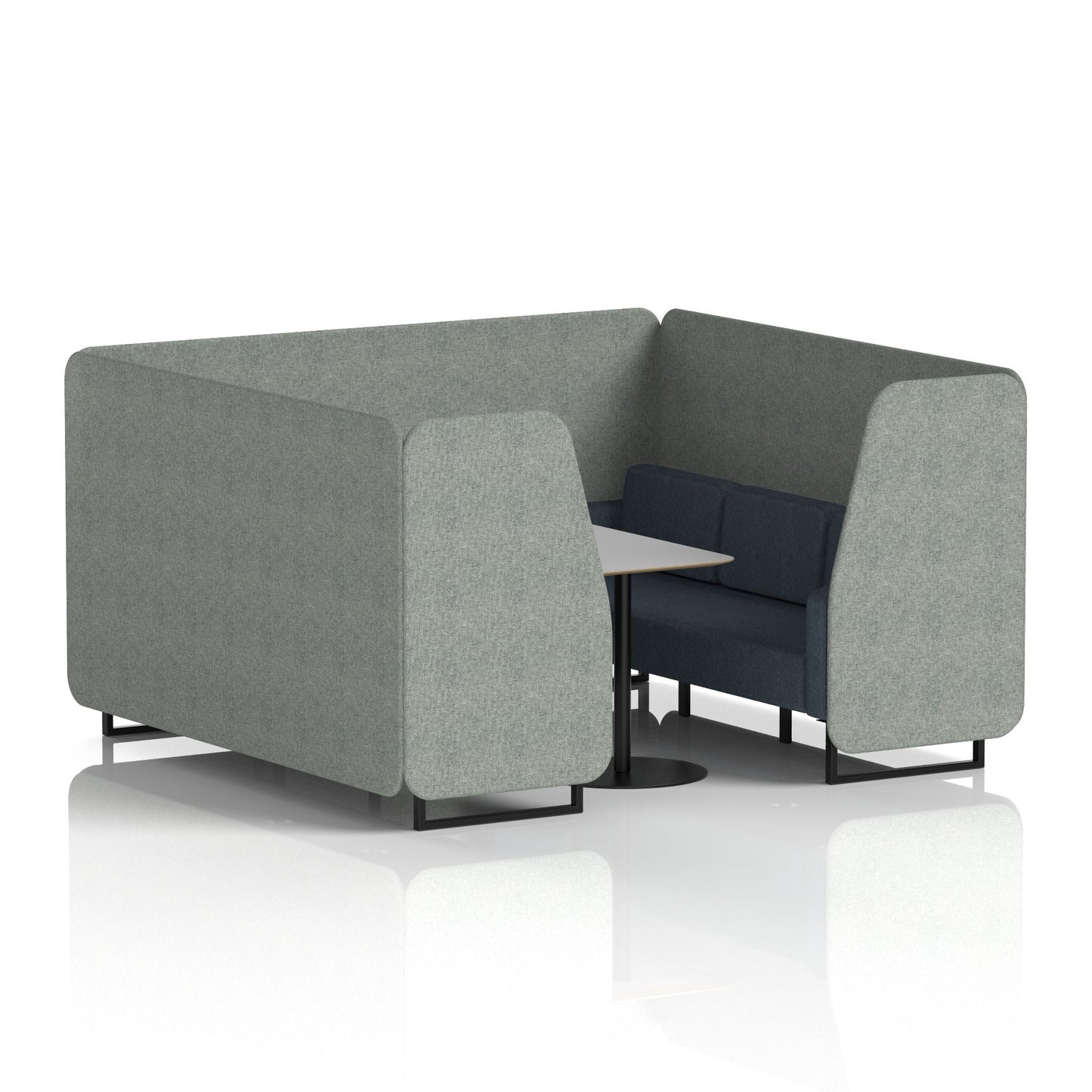 Brixworth Booth With Grey Table In Two Tone (Part 1)