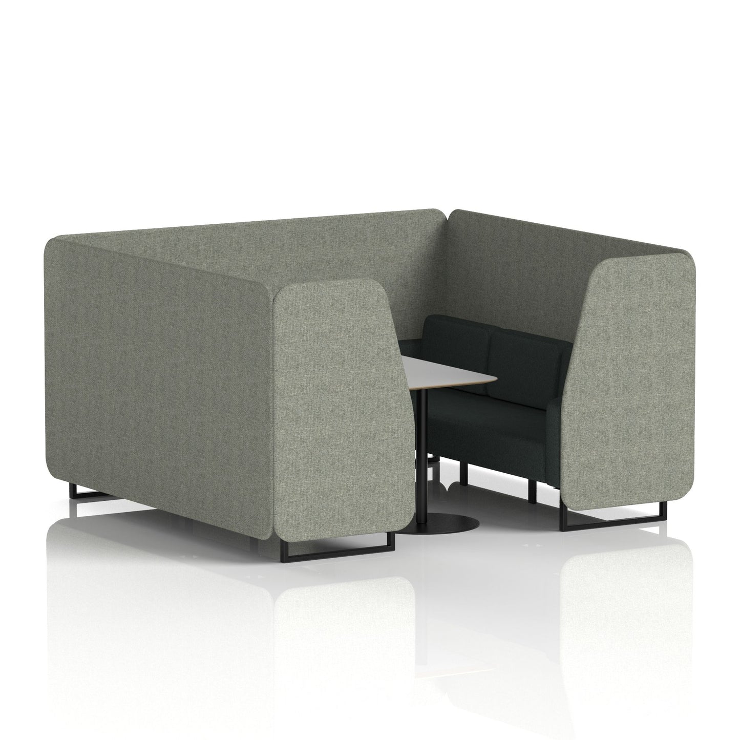 Brixworth Booth With Grey Table In Two Tone (Part 1)