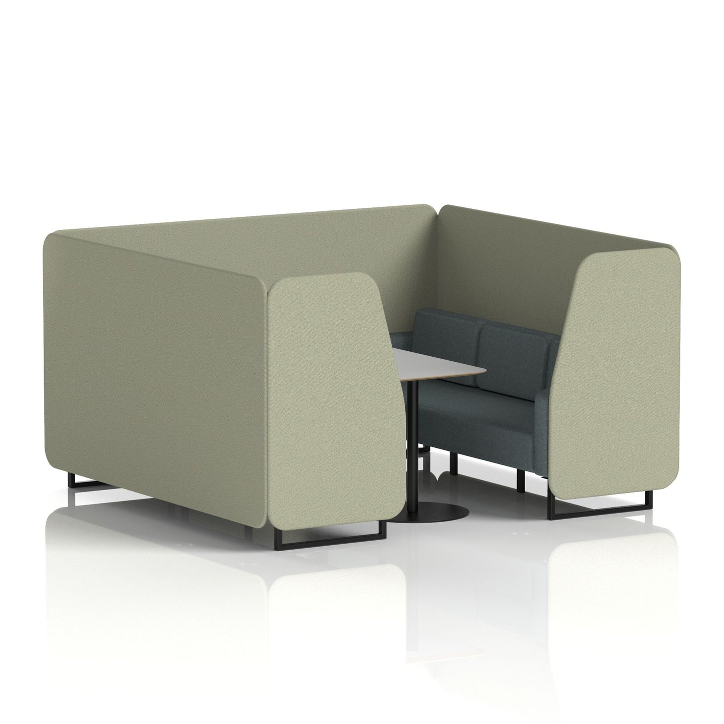 Brixworth Booth With Grey Table In Two Tone (Part 1)