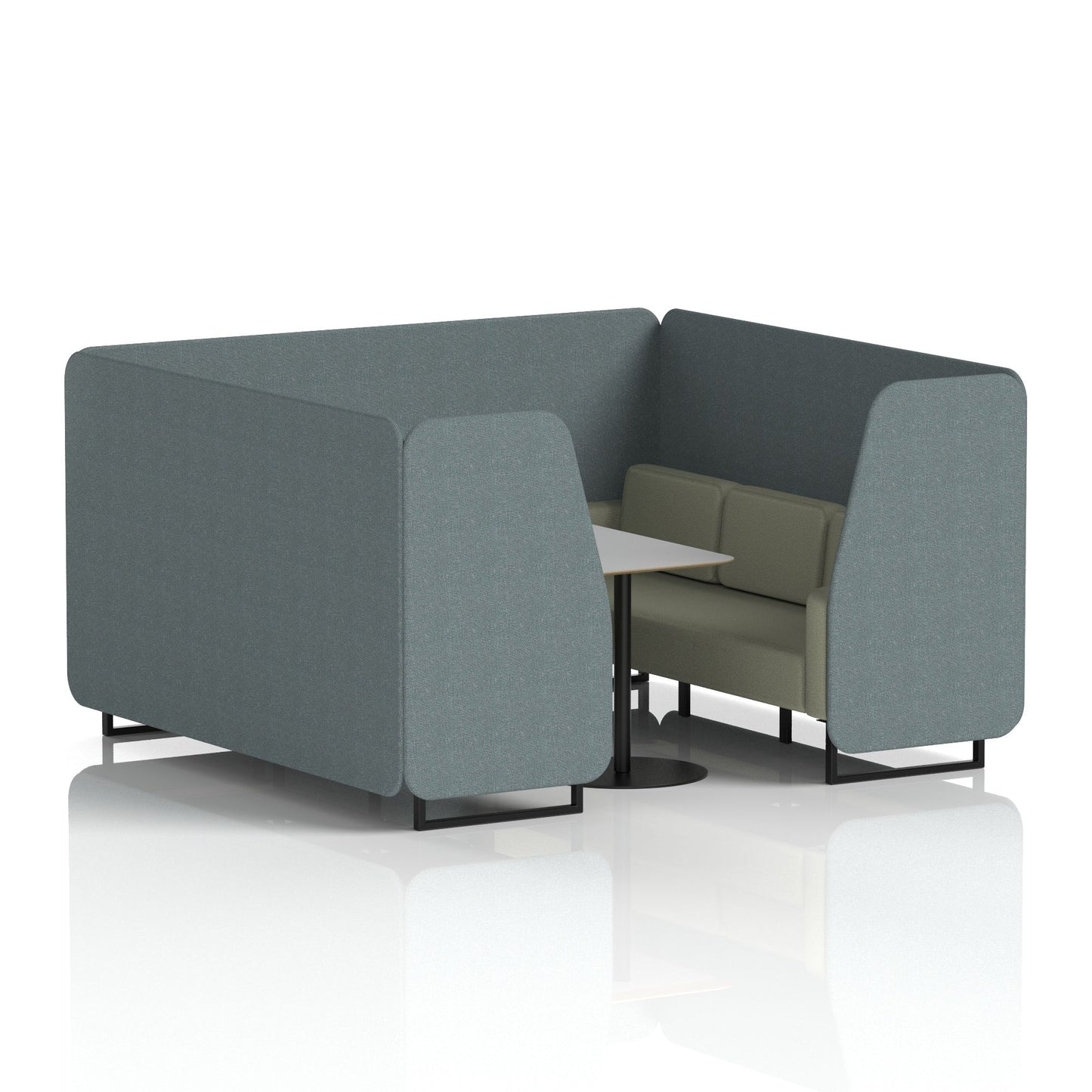 Brixworth Booth With Grey Table In Two Tone (Part 1)
