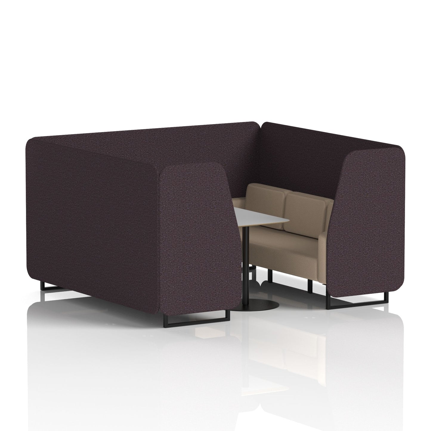 Brixworth Booth With Grey Table In Two Tone (Part 1)