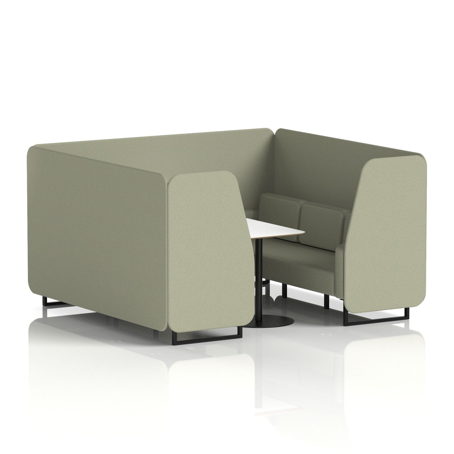 Brixworth Booth With White Table In Single Tone (Part 1)