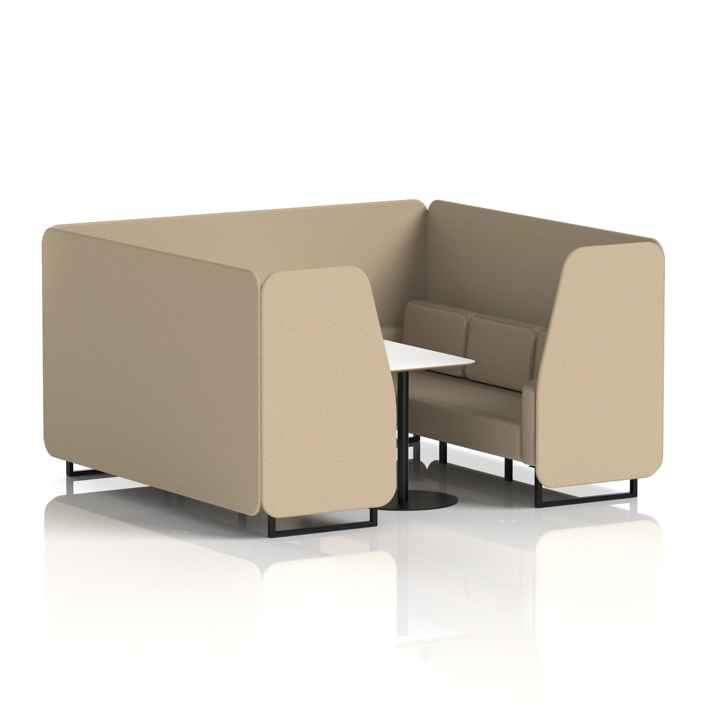 Brixworth Booth With White Table In Single Tone (Part 1)