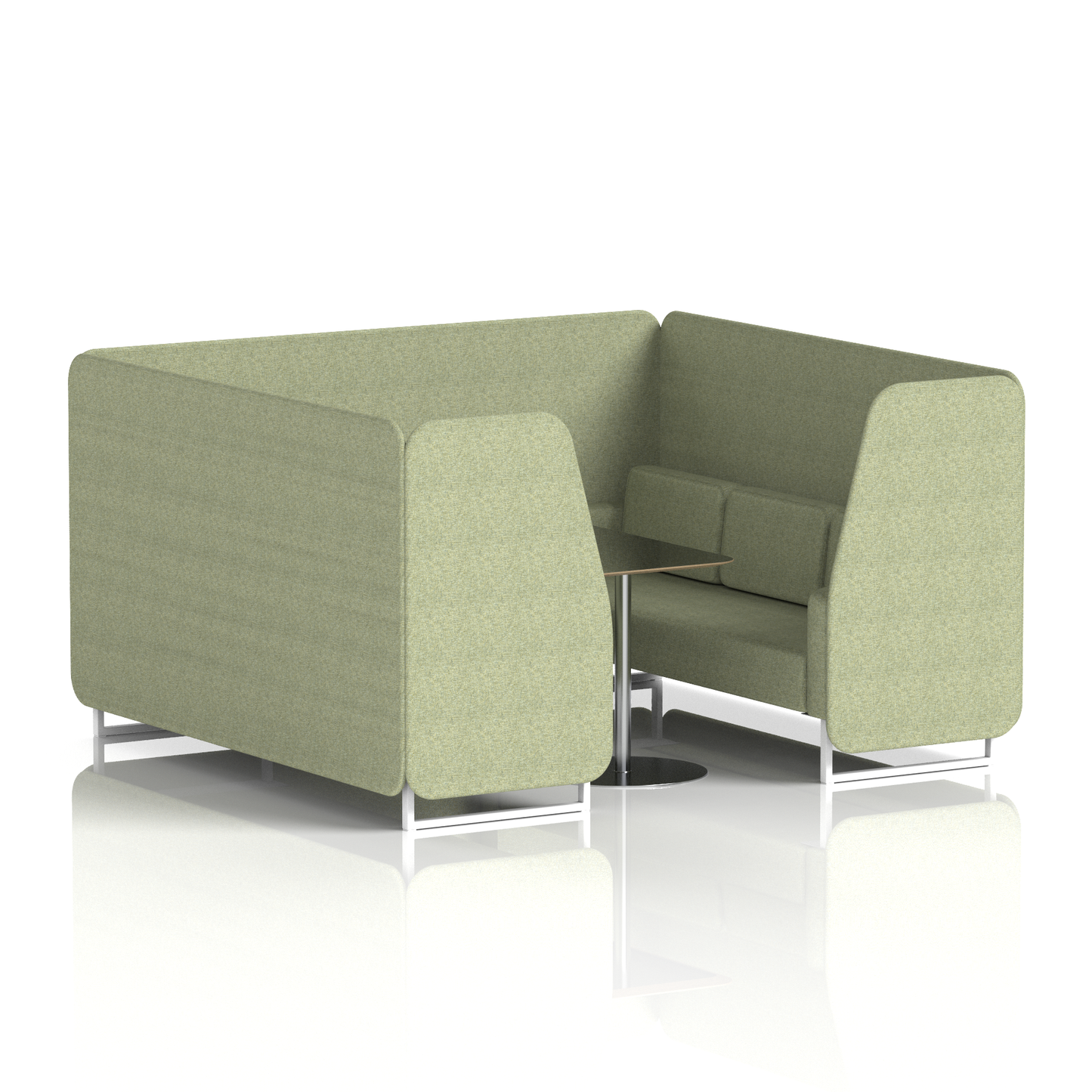 Brixworth Booth With Black Table In Single Tone (Part 1)