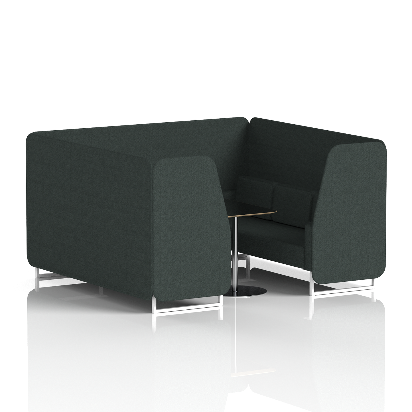 Brixworth Booth With Black Table In Single Tone (Part 1)