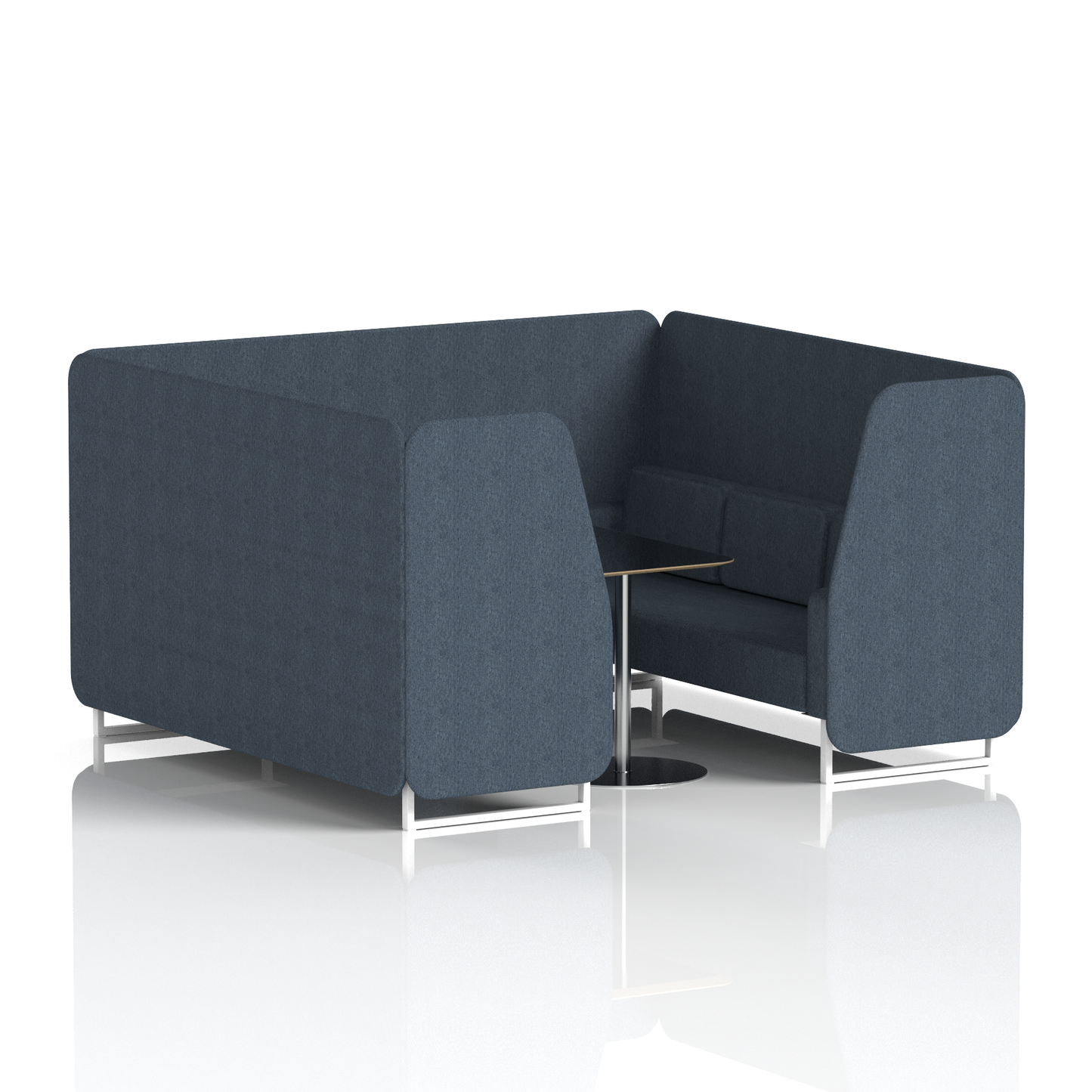 Brixworth Booth With Black Table In Single Tone (Part 1)
