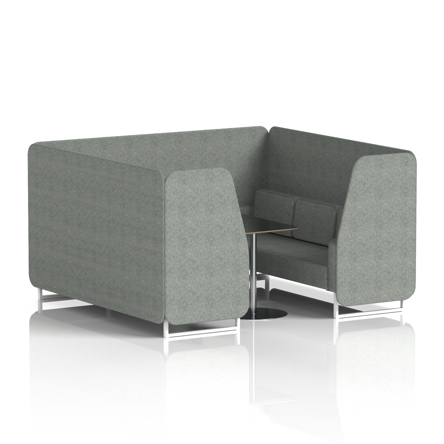 Brixworth Booth With Black Table In Single Tone (Part 1)