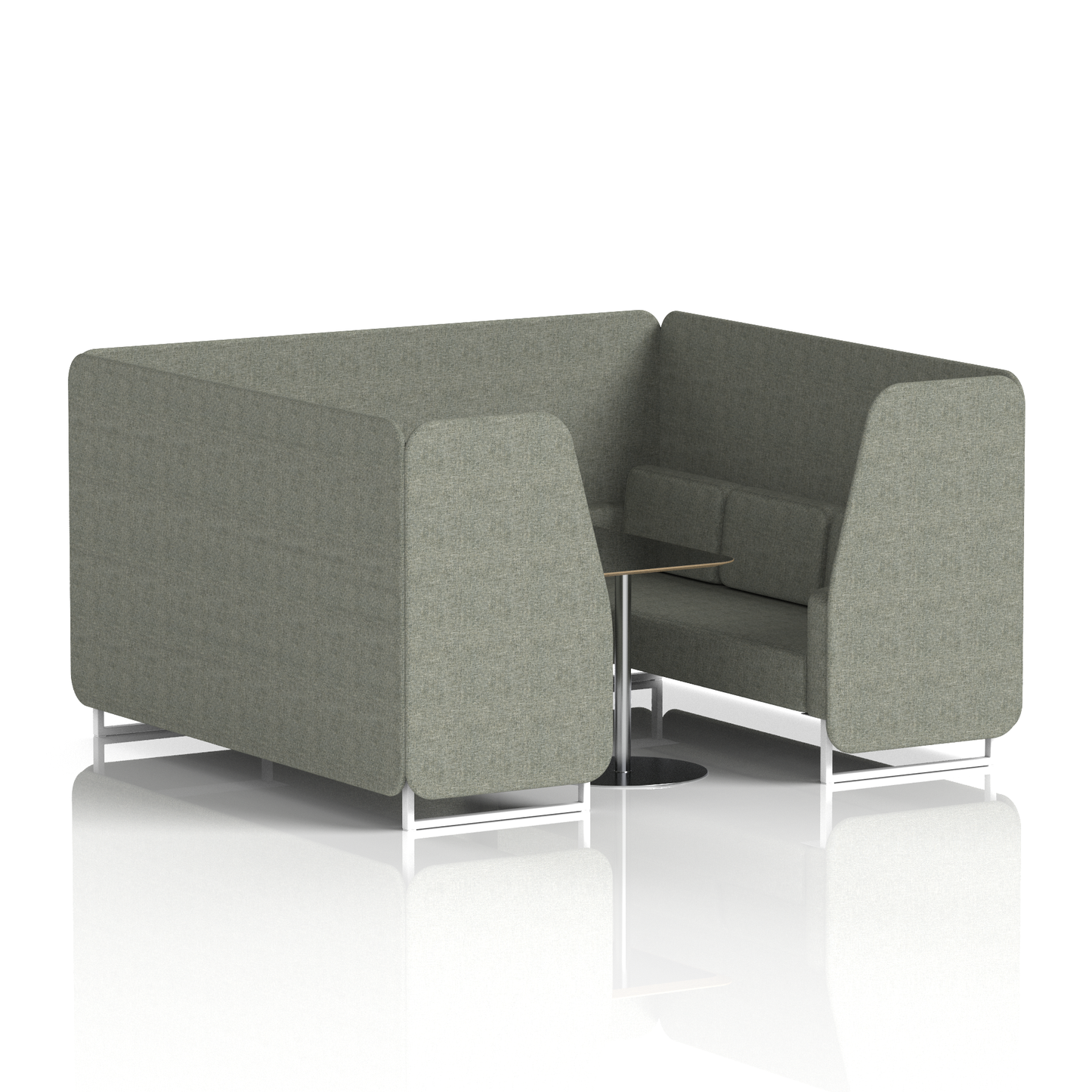 Brixworth Booth With Black Table In Single Tone (Part 1)