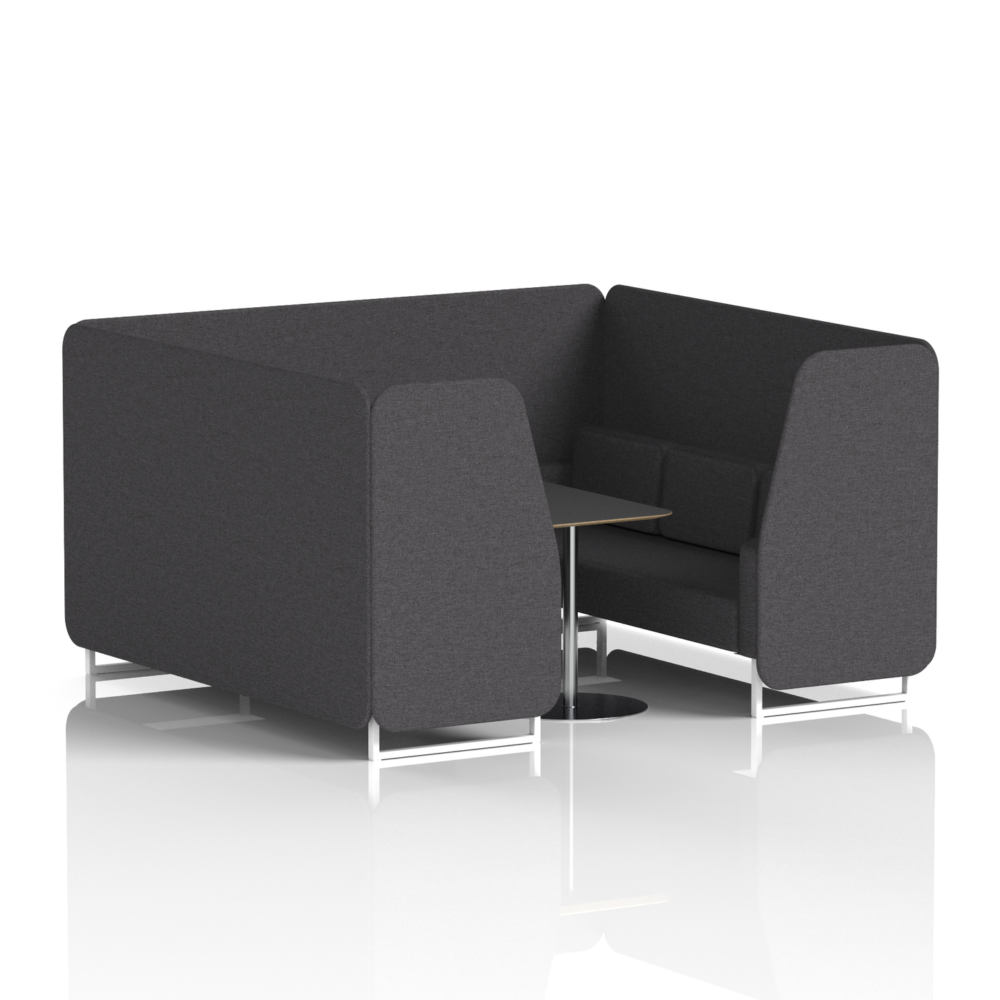 Brixworth Booth With Black Table In Single Tone (Part 1)