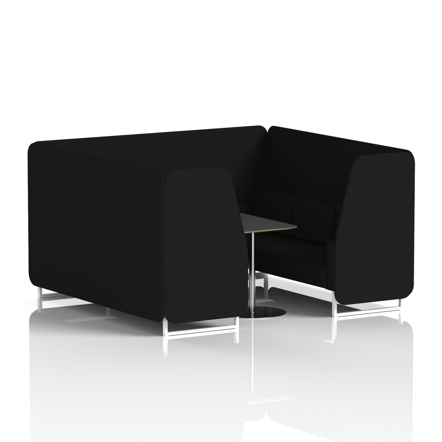 Brixworth Booth With Black Table In Single Tone (Part 1)