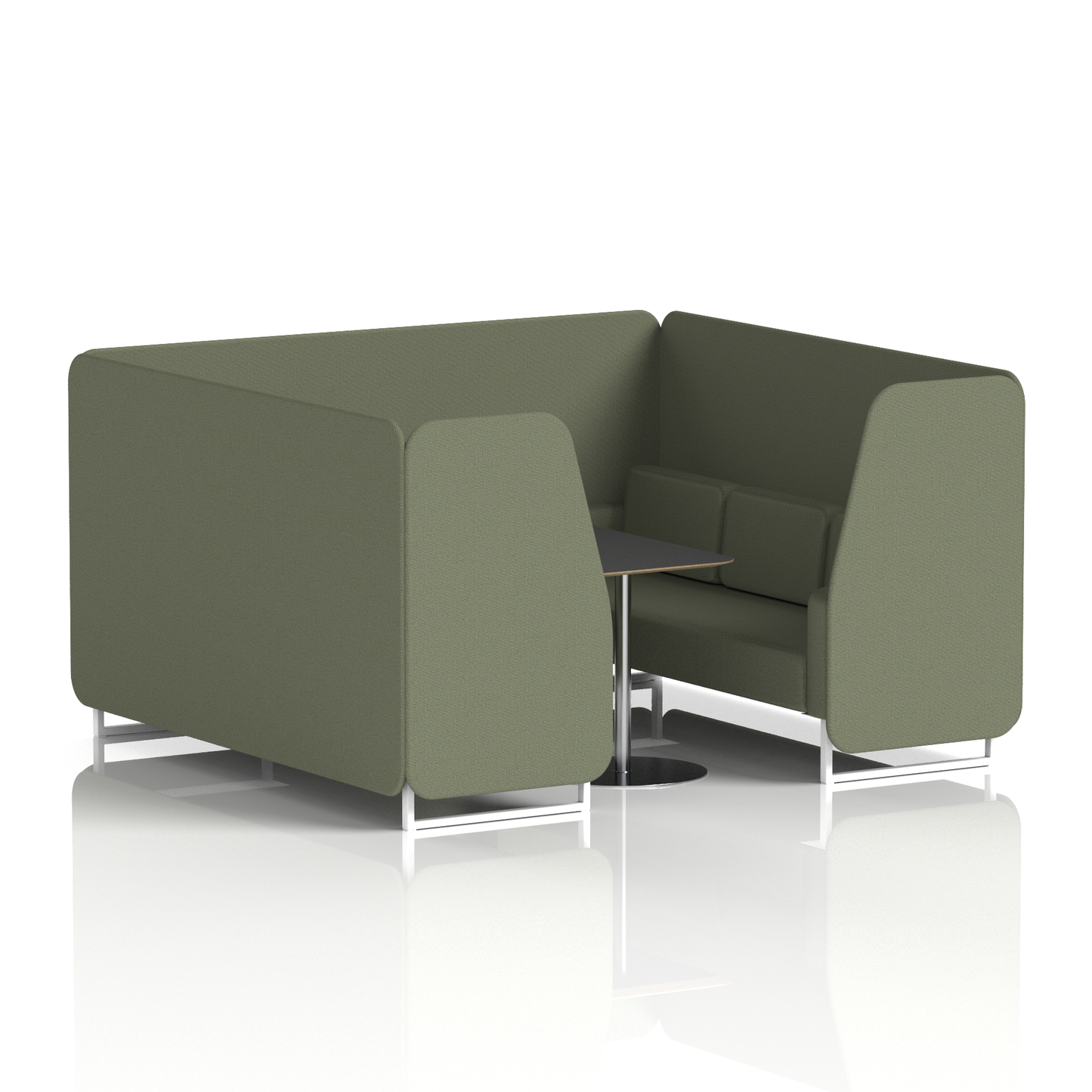 Brixworth Booth With Black Table In Single Tone (Part 2)
