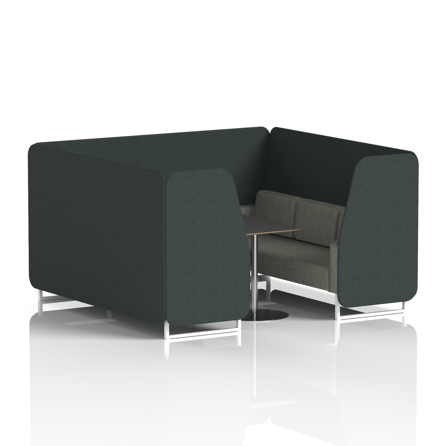 Brixworth Booth With Black Table In Two Tone (Part 1)