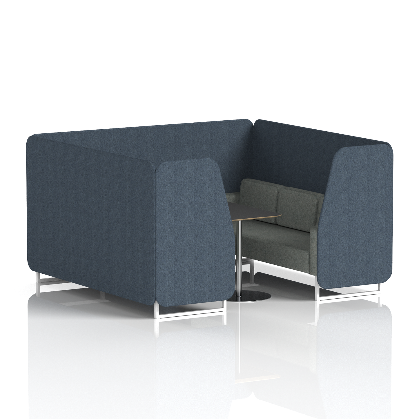 Brixworth Booth With Black Table In Two Tone (Part 1)