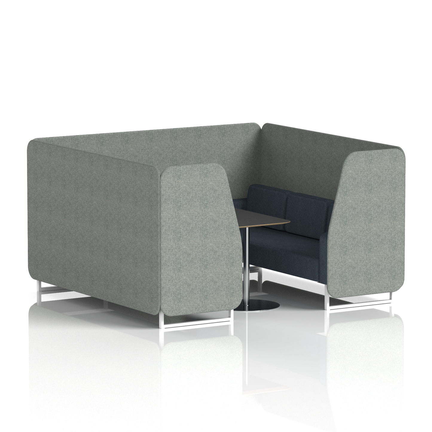 Brixworth Booth With Black Table In Two Tone (Part 1)