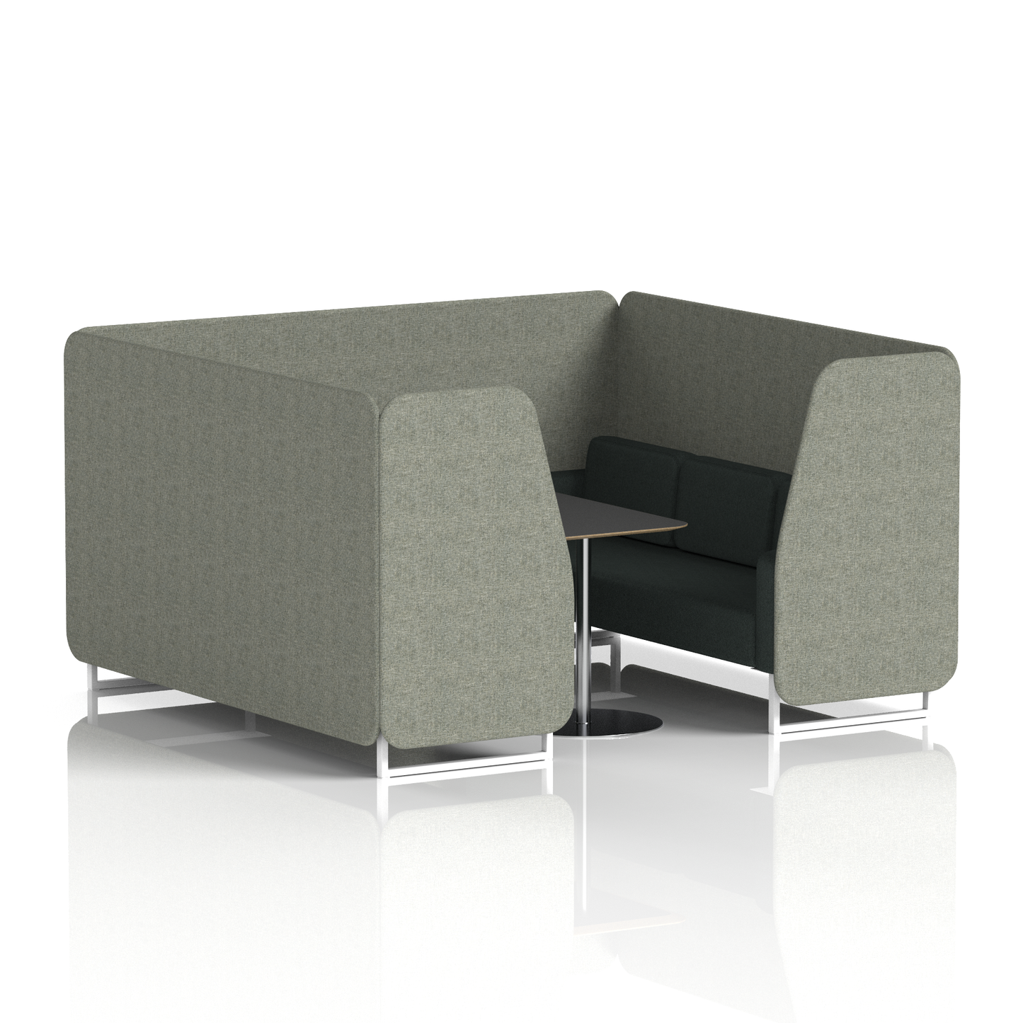 Brixworth Booth With Black Table In Two Tone (Part 1)