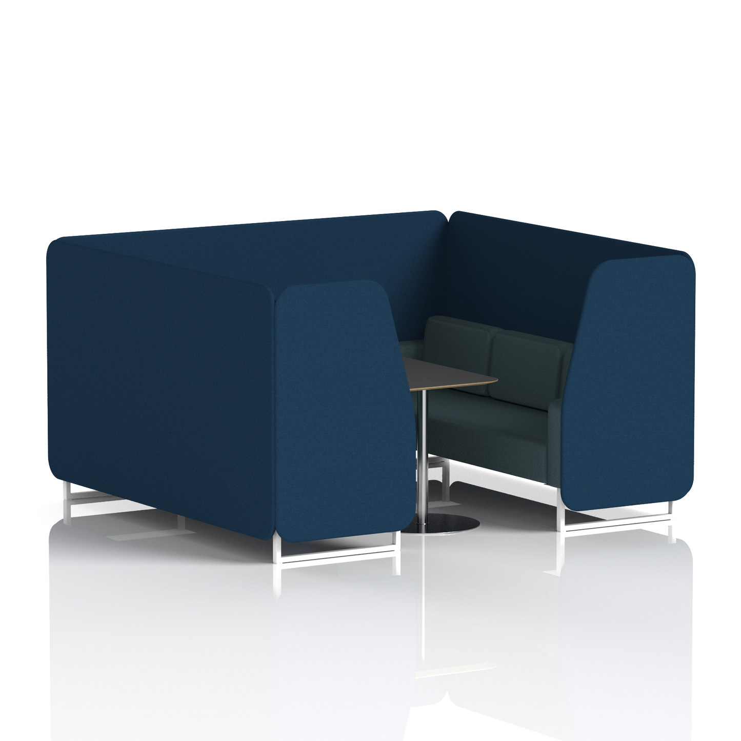 Brixworth Booth With Black Table In Two Tone (Part 1)