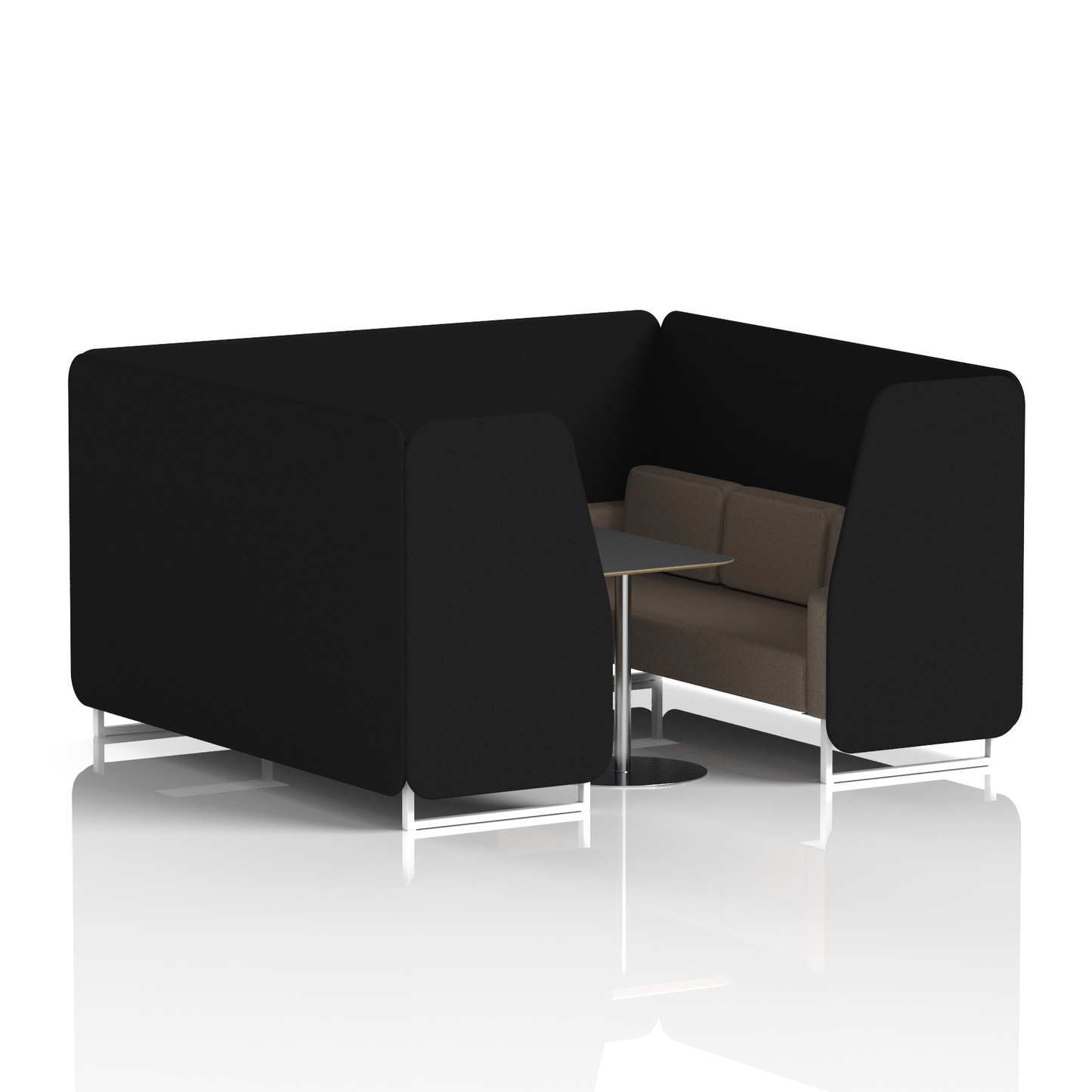 Brixworth Booth With Black Table In Two Tone (Part 1)