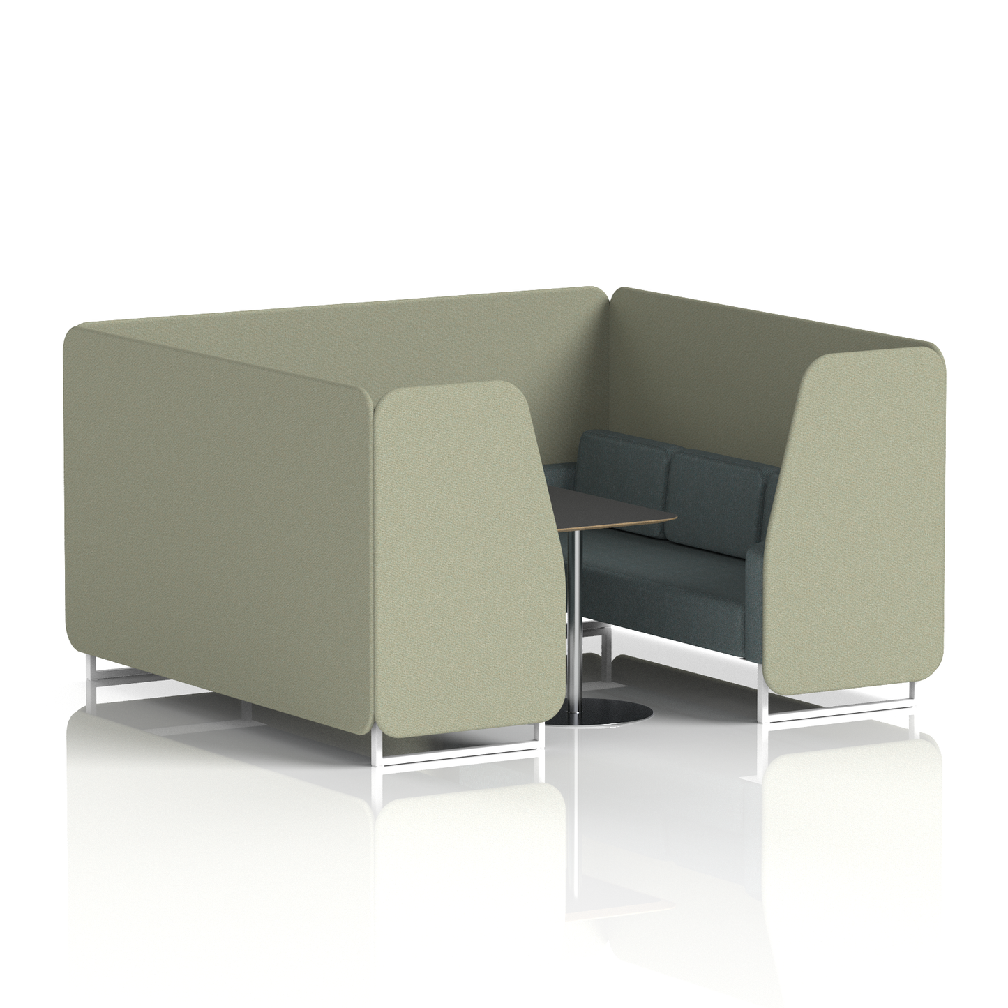 Brixworth Booth With Black Table In Two Tone (Part 2)