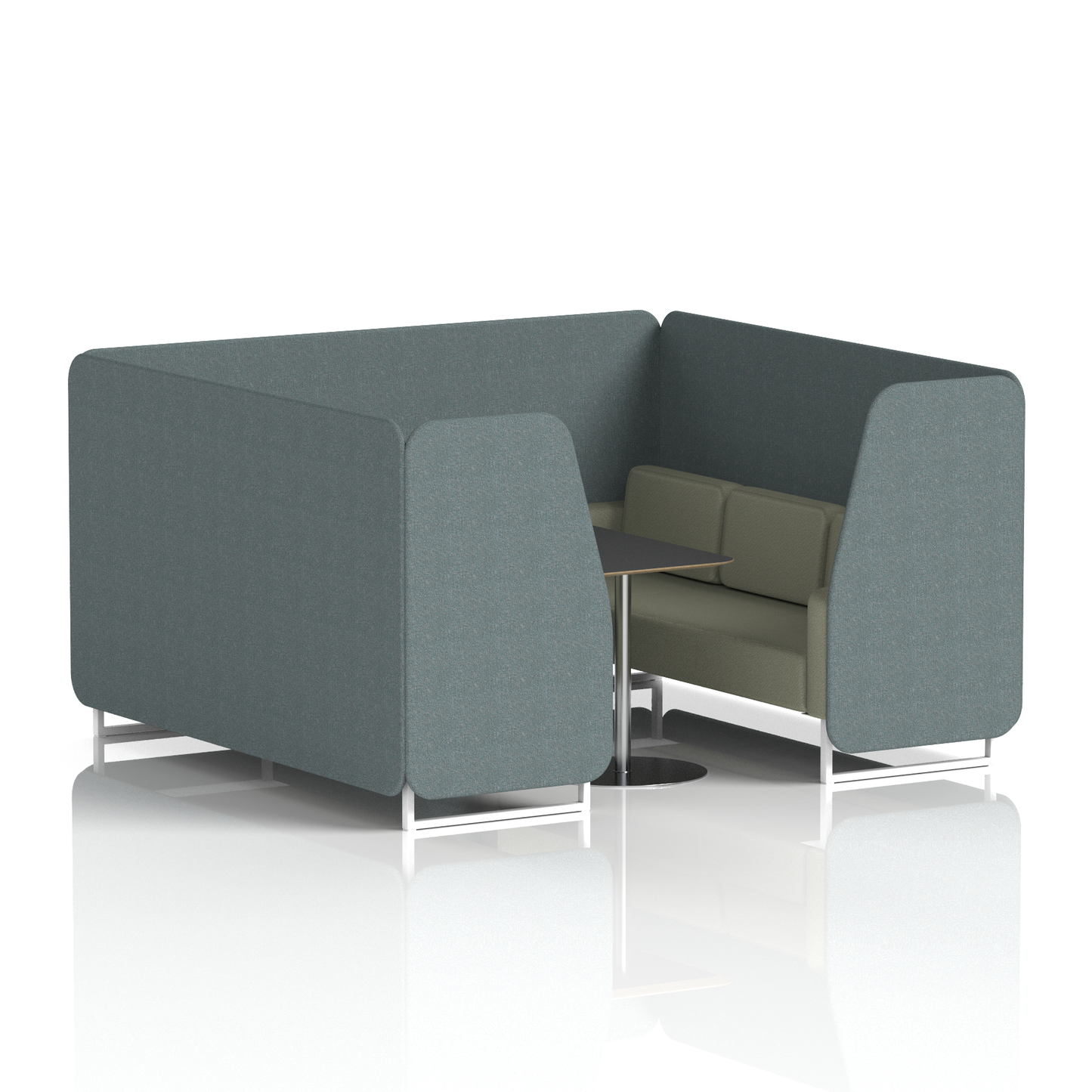 Brixworth Booth With Black Table In Two Tone (Part 2)