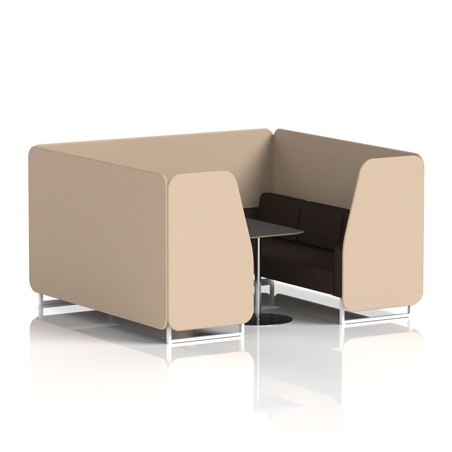 Brixworth Booth With Black Table In Two Tone (Part 2)