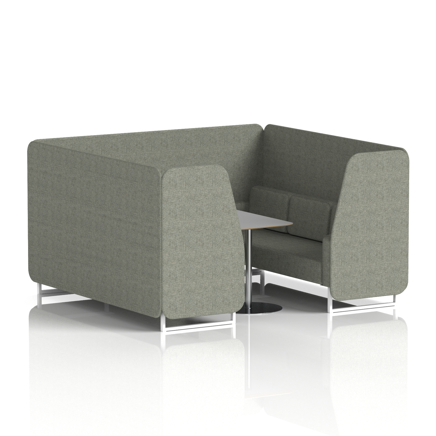 Brixworth Booth With Grey Table In Single Tone (Part 1)