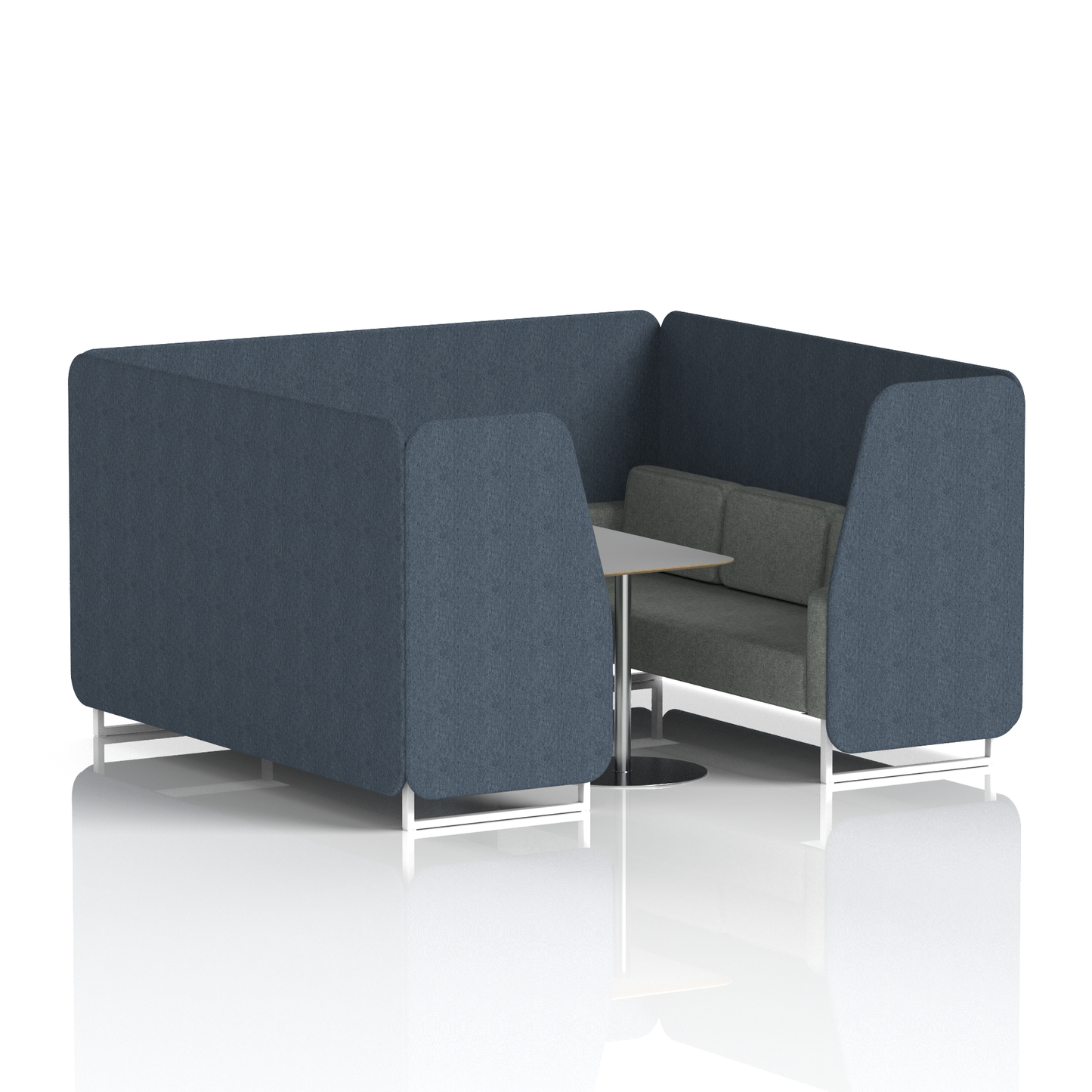 Brixworth Booth With Grey Table In Two Tone (Part 1)