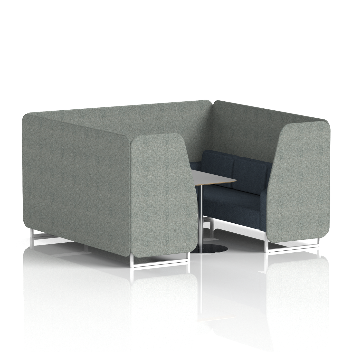 Brixworth Booth With Grey Table In Two Tone (Part 1)