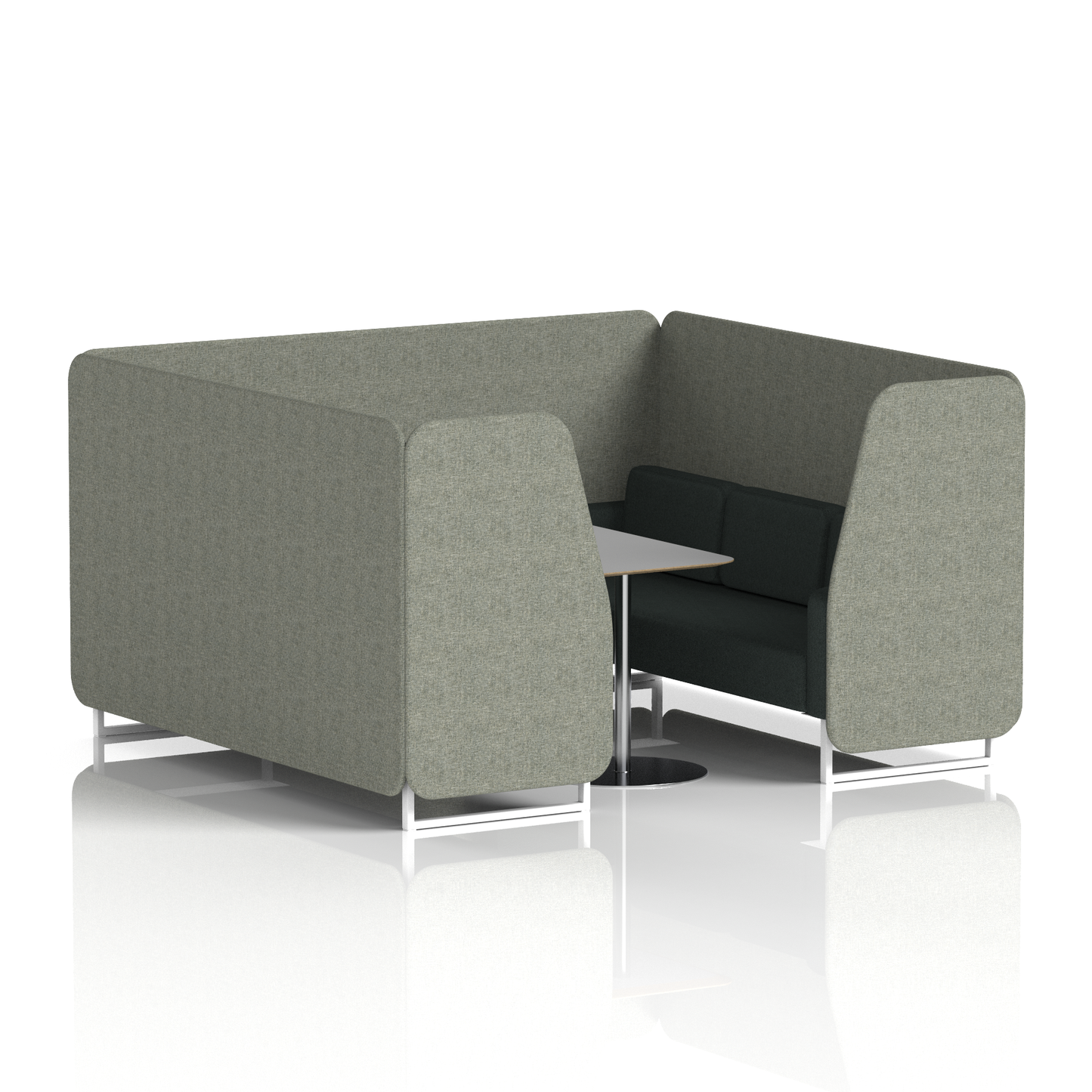 Brixworth Booth With Grey Table In Two Tone (Part 1)