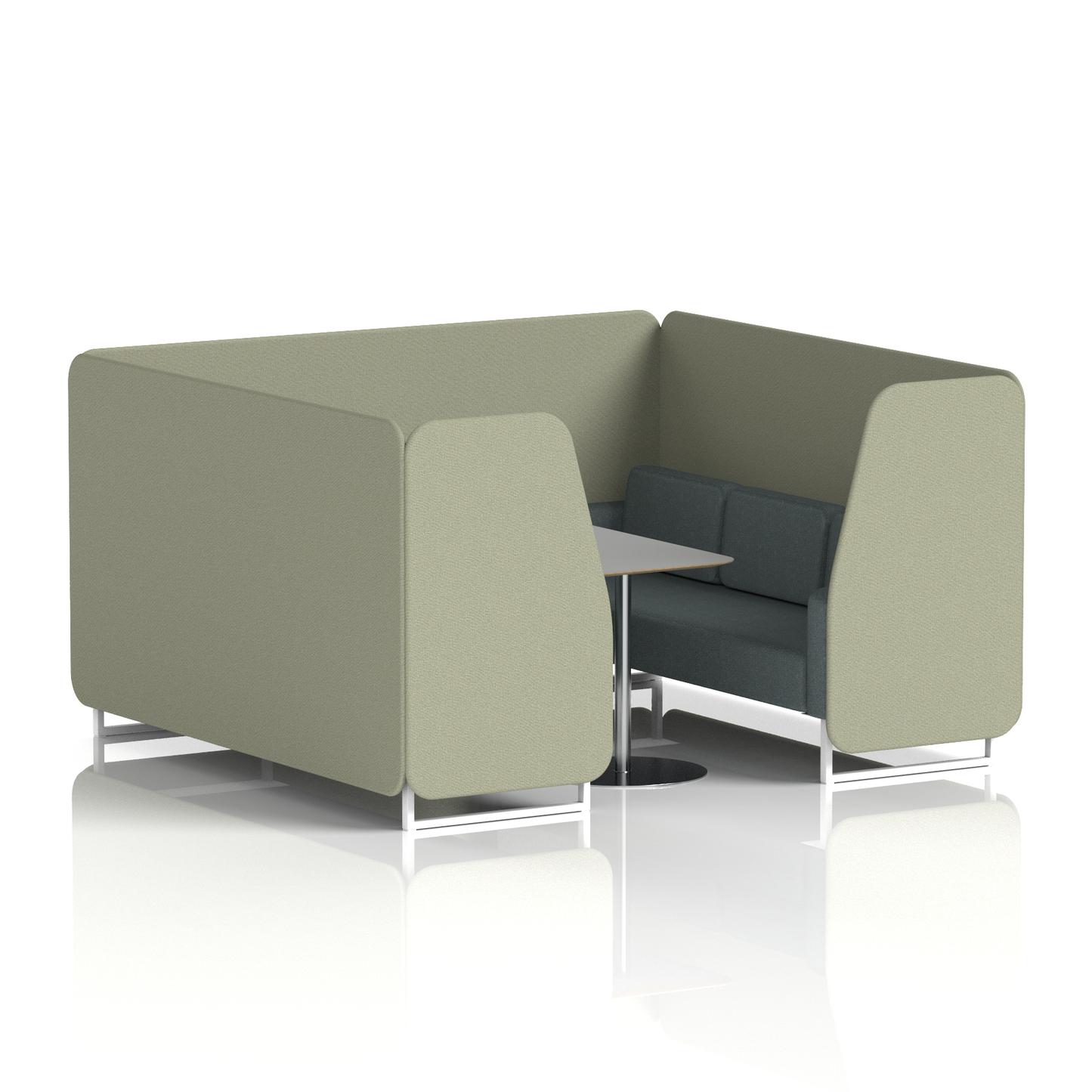 Brixworth Booth With Grey Table In Two Tone (Part 2)