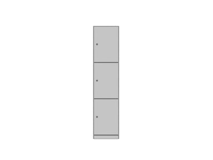 Wooden Locker|3 Door|400x500x1800|Unlimited