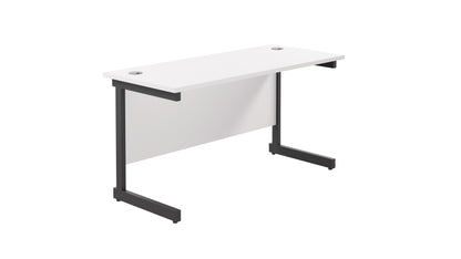 Aztec|Single Upright|Rectangular Desk|1200x600|White-Black