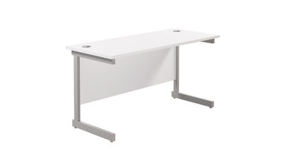 Aztec|Single Upright|Rectangular Desk|1200x600|White-Silver