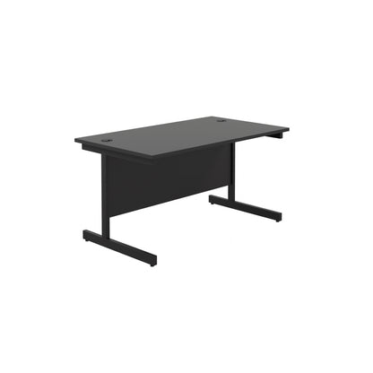 Aztec|Single Upright|Rectangular Desk|1200x800|Black-Black