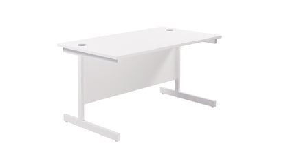 Aztec|Single Upright|Rectangular Desk with 2 Drawer Mobile Pedestal|1200x800|White-White