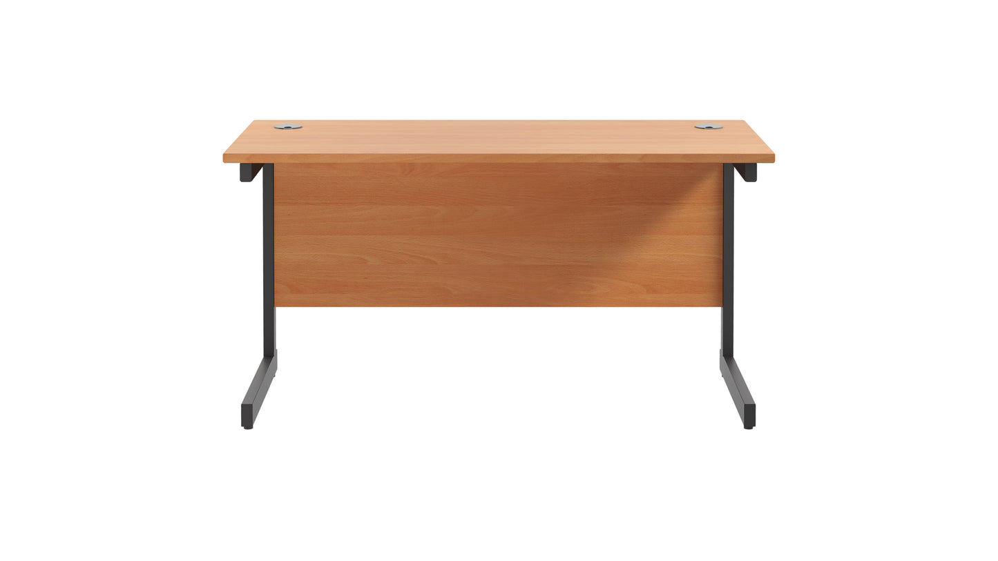 Single Upright Rectangular Desk: 600mm Deep (FSC)