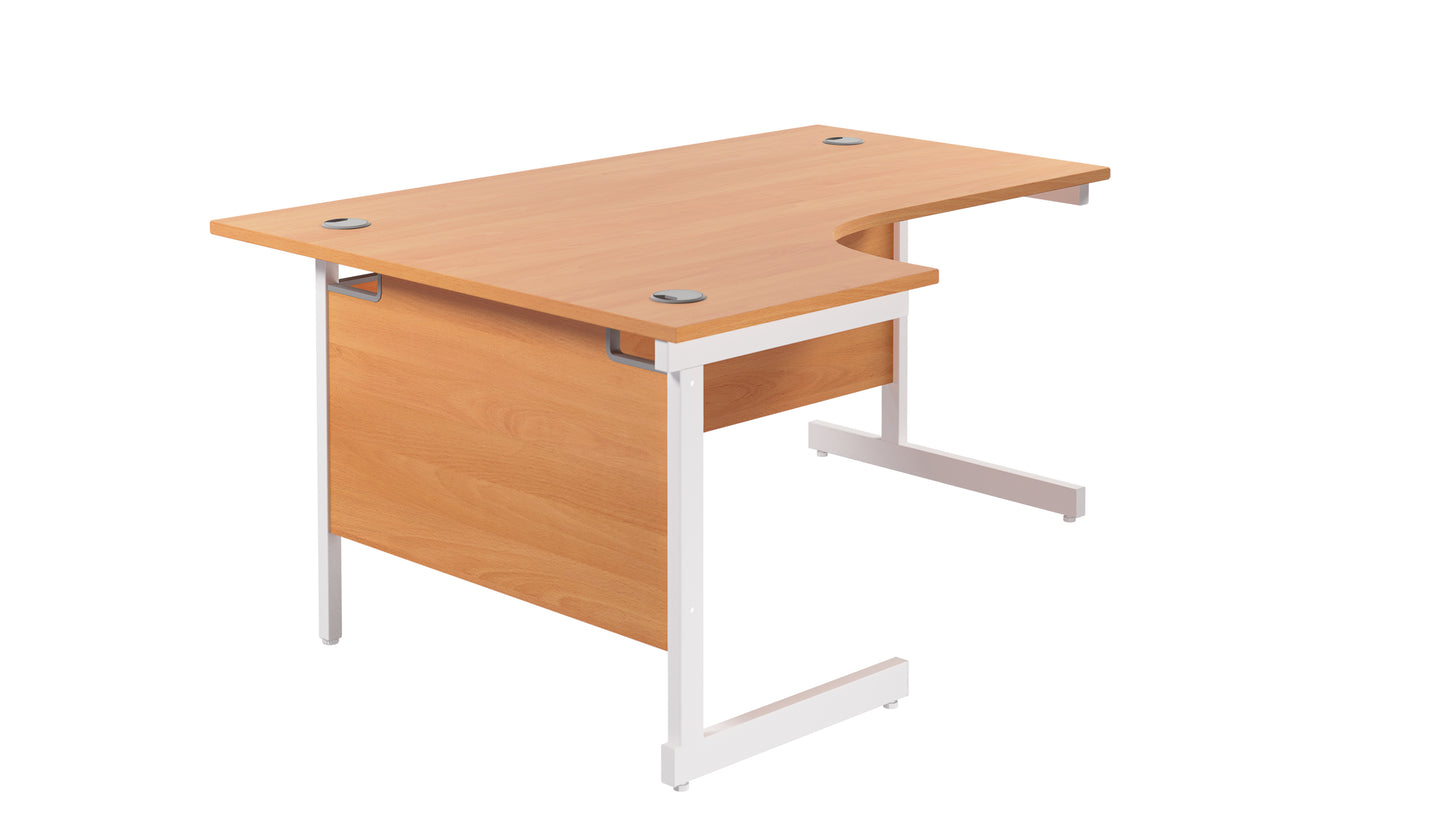 Aztec|Single Upright|Left Hand|Radial Desk|1600x1200|Beech-White