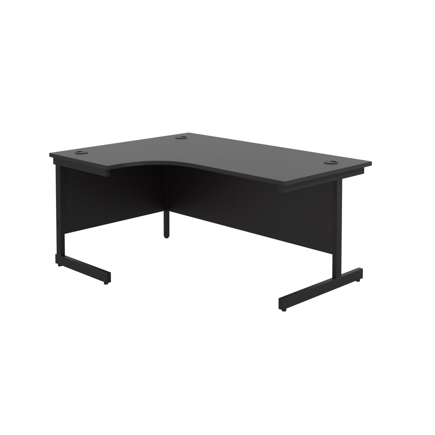 Aztec|Single Upright|Left Hand|Radial Desk|1600x1200|Black-Black